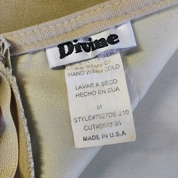 Divine Y2K Asymmetrical Hem Mini Skirt Beige Side Tie Boho Festival Size Medium - Picture 6 of 10